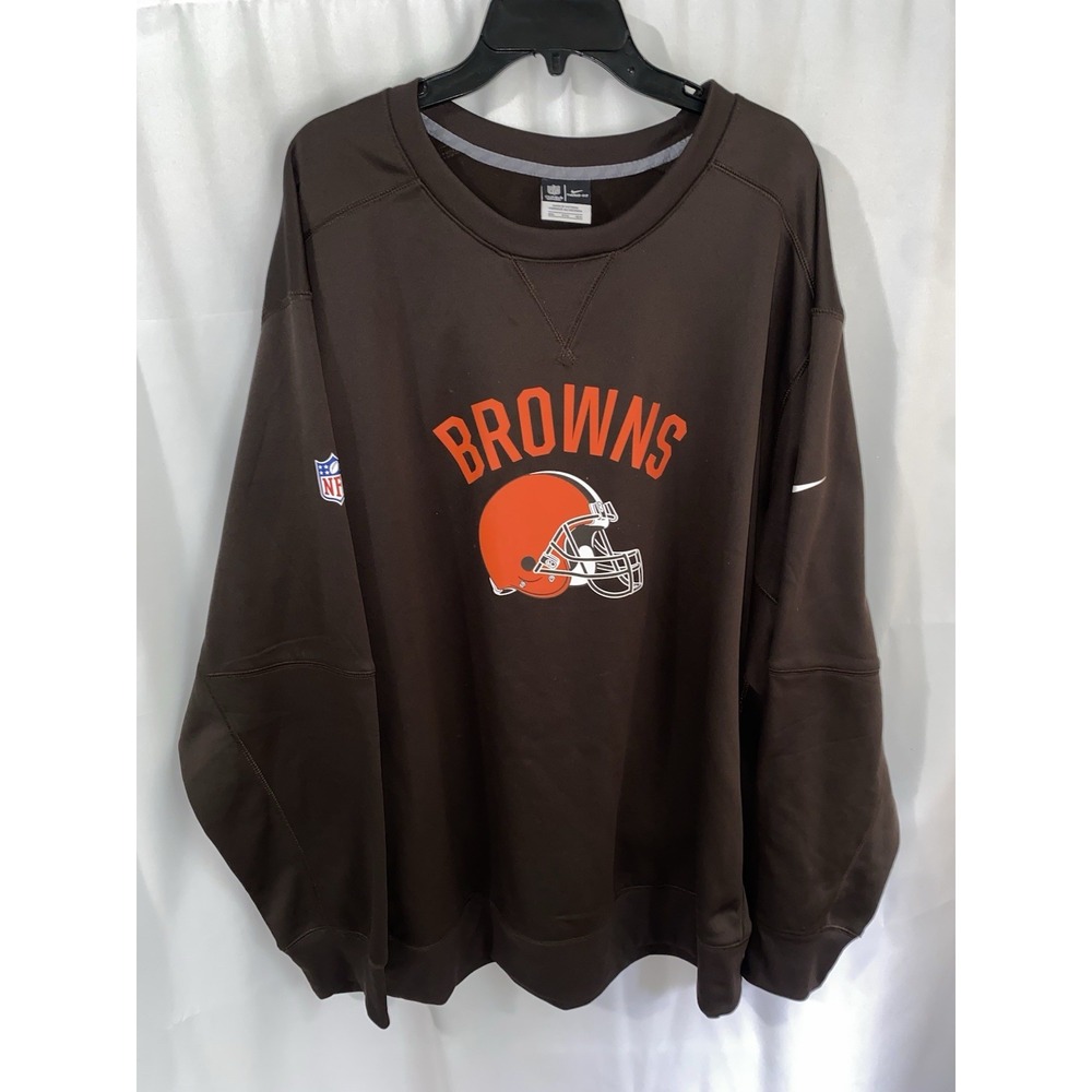 Cleveland Browns Nike Therma Fit Crewneck Sweatshirt Mens 4XL